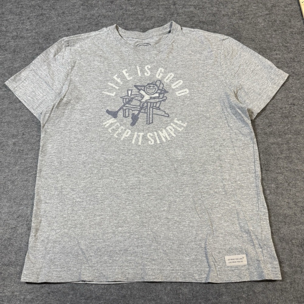 Life‎ is Good Keep It Simple Crusher Tee T Shirt Short Sleeve Mens M Surf Summer